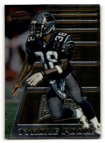 Tyrone Poole Carolina Panthers football card with original gloss from 1996 Bowman’s Best