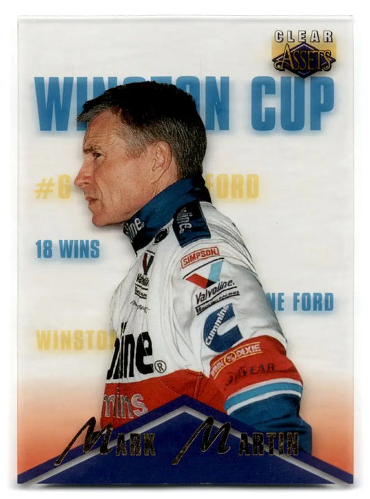 1996 Classic Clear Assets #66 Mark Martin - Trading Card