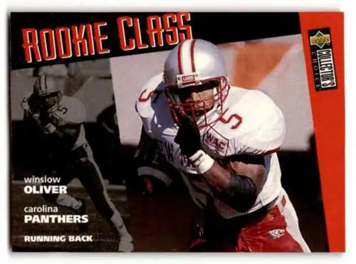 Winslow Oliver rookie card from 1996 Collector’s Choice with original gloss, Carolina Panthers
