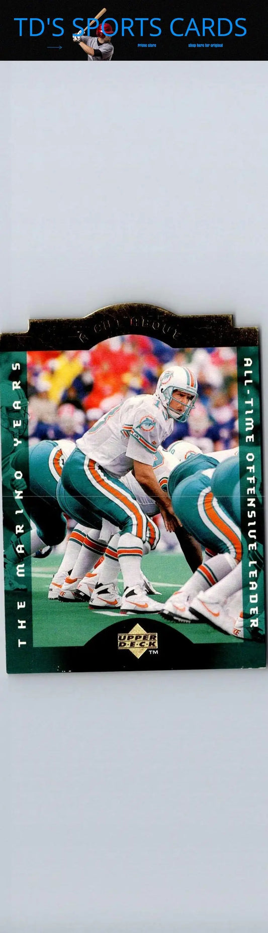 Vintage Upper Deck football trading card featuring Dan Marino from 1996 Collector’s Choice CA1 Dan Marino Dan
