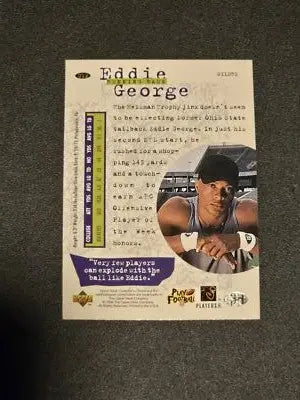 Eddie George football card from 1996 Collector’s Choice Update U12 series