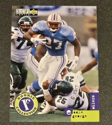 Eddie George football card from 1996 Collector’s Choice Update U12 Eddie George set