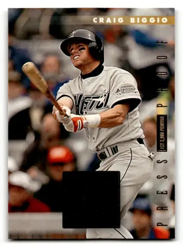 1996 Donruss Press Proofs #472 Craig Biggio baseball card with original gloss, NM condition