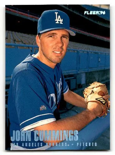 Original gloss baseball card of John Cummings Los Angeles Dodgers player