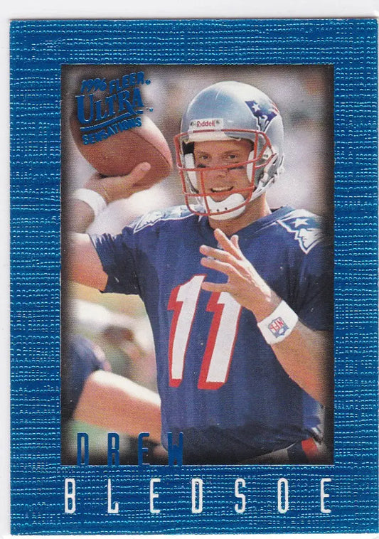 1996 Fleer #62 Drew Bledsoe Fleer Ultra Sensations New England Patriots - Trading Card