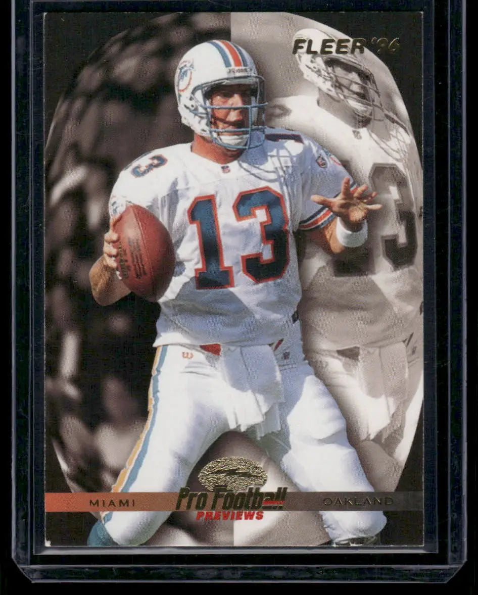 1996 Fleer Pro Football Previews Dan Marino #195 Football - Football Card