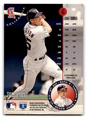 Tim Salmon baseball card from 1996 Leaf #45 trading cards collection