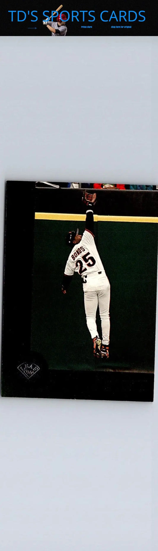 Baseball card featuring Barry Bonds from 1996 Leaf #78 for sports collectibles
