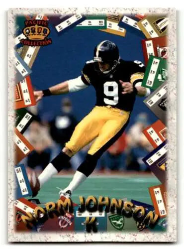 Norm Johnson Pittsburgh Steelers football card 1996 Pacific #GT-26 original gloss design