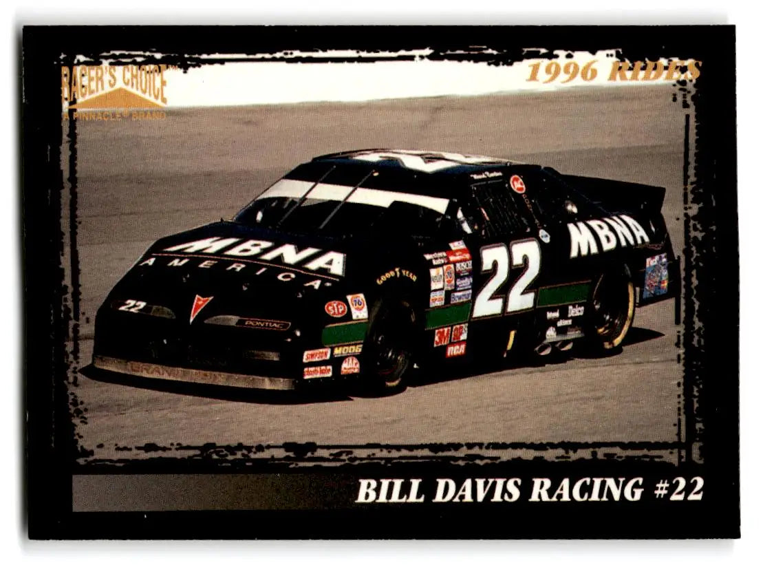 1996 Pinnacle Racer’s Choice #35 Ward Burton’s Car - Collectible Trading Cards