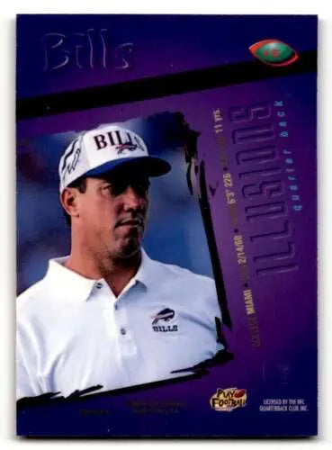 1996 Playoff Illusions Jim Kelly Buffalo Bills Football Card original gloss EX ID 62921