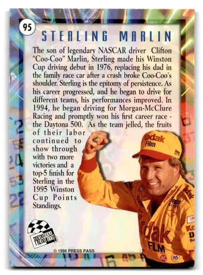1996 Press Pass #95 Sterling Marlin - Collectible Trading Card