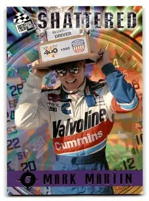 Mark Martin 1996 Press Pass trading card showcasing the NASCAR driver’s iconic image