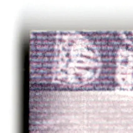 Textured woven fabric swatch in purple and white for 1996 Press Pass Racing Premium Bobby Hamilton #42