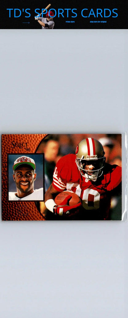 Football trading card featuring Jerry Rice from 1996 Select Series