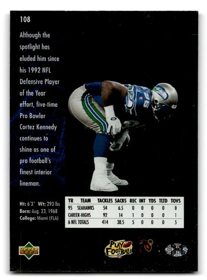 1996 SP #108 Cortez Kennedy - Trading Card