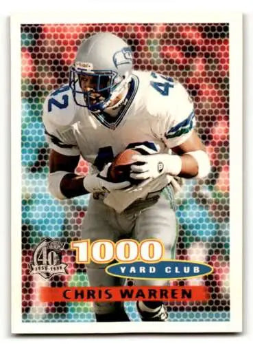 Chris Warren Seattle Seahawks football card 1996 Topps #124 original gloss condition