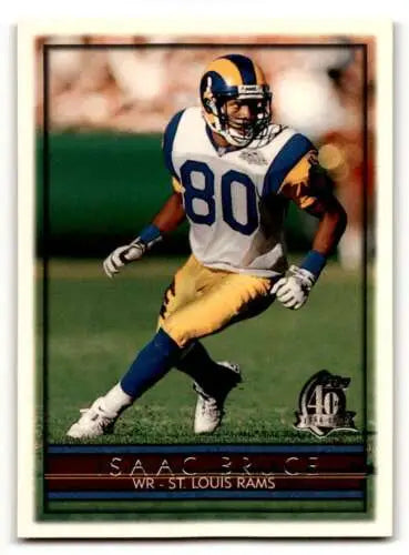 1996 Topps #140 Isaac Bruce Louis Rams Football Card with original gloss finish