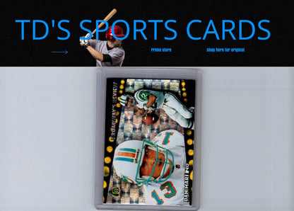 Framed Dan Marino football trading card 1996 Topps BR10 Dan Marino Broadway’s Review