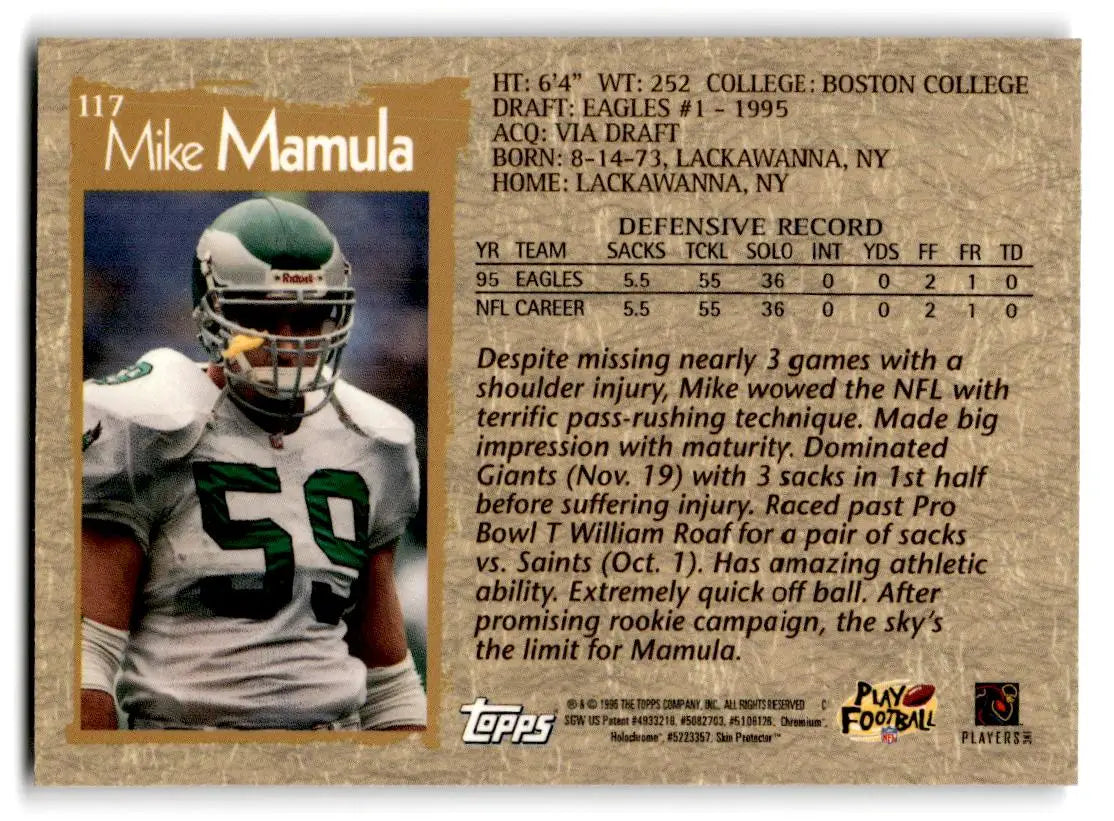 1996 Topps Chrome #117 Mike Mamula - Collectible Trading Cards