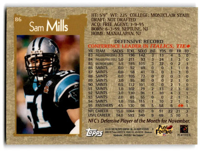 1996 Topps Chrome #86 Sam Mills - Trading Cards