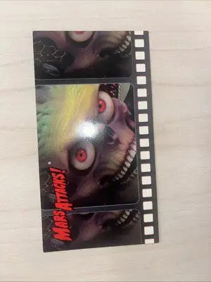 Mars Attacks promo cards from Topps Widevision Mars series featuring film strip design