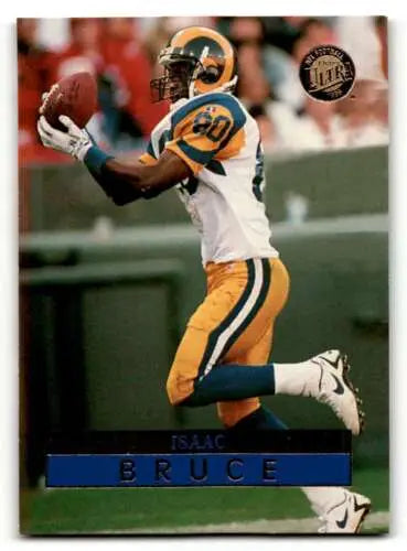 1996 Ultra Isaac Bruce St. Louis Rams football card with original gloss features