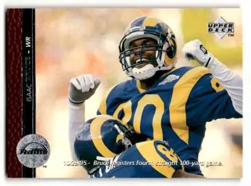 1996 Upper Deck #145 Isaac Bruce St. Louis Rams Football Card with original gloss