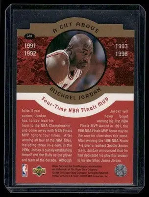 1996 Upper Deck A Cut Above Michael Jordan #CA9 Basketball - Trading Card