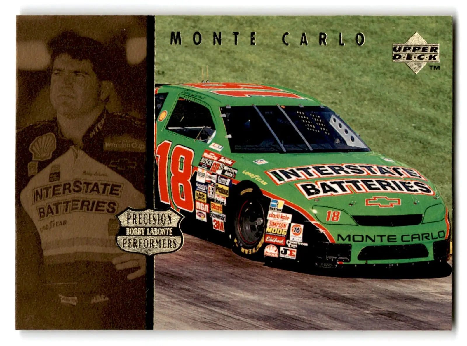 1996 Upper Deck Racing Labonte Monte Carlo #96 - Trading Card