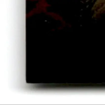 Dark-colored rectangular object with red and gold patterns from 1996 Upper Deck Racing Road to the Cup Bill Elliott #RC7a