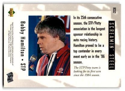 1996 Upper Deck Racing Road to the Cup Bobby Hamilton #RC62a - Trading Card