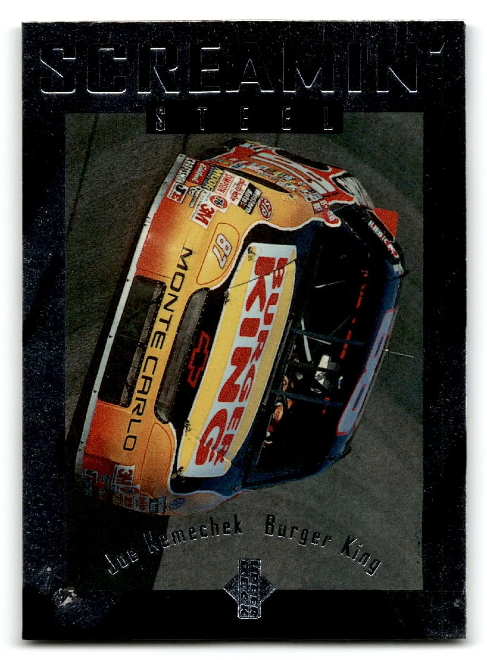 Upper Deck Racing Road to the Cup Joe Nemechek wrecked stock car trading card