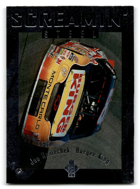 Upper Deck Racing Road to the Cup Joe Nemechek wrecked stock car trading card