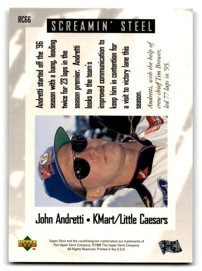 1996 Upper Deck Racing Road to the Cup John Andretti #RC66a - Trading Card
