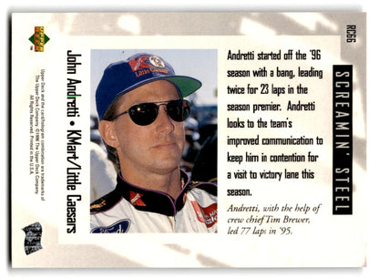 1996 Upper Deck Racing Road to the Cup John Andretti #RC66a - Trading Card