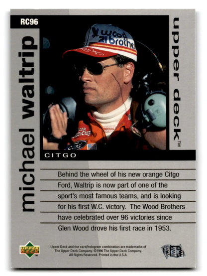 1996 Upper Deck Racing Road to the Cup Michael Waltrip #RC96a - Trading Card