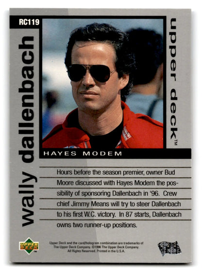 1996 Upper Deck Road to the Cup Racing Wally Dallenbach #RC119 - Trading Card