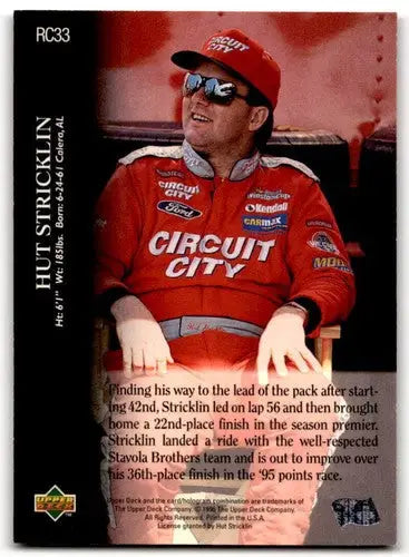 1996 Upper Deck Road to the Cup #RC33 Hut Stricklin NM Near Mint ID:43865 - Trading Cards