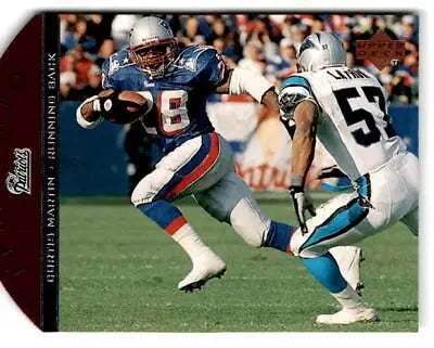 Curtis Martin dodges a Panthers defender in 1996 Upper Deck TT82 football card