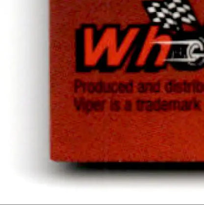 Red rectangular Wheels Racing Viper packaging with racing flag design for Viper Ken Schrader