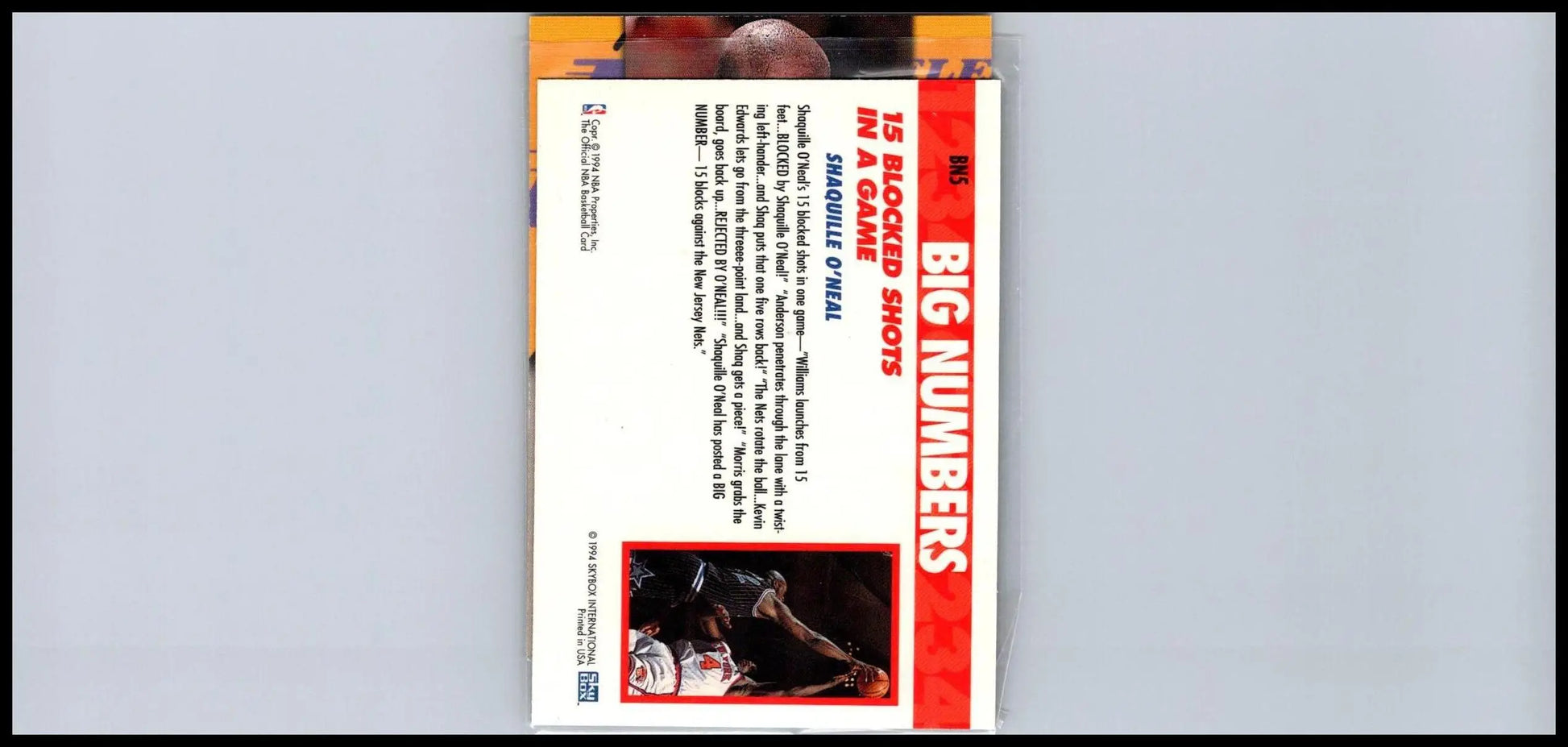 1997-98 Hoops Shaquille O’Neal trading card in excellent condition for collectors