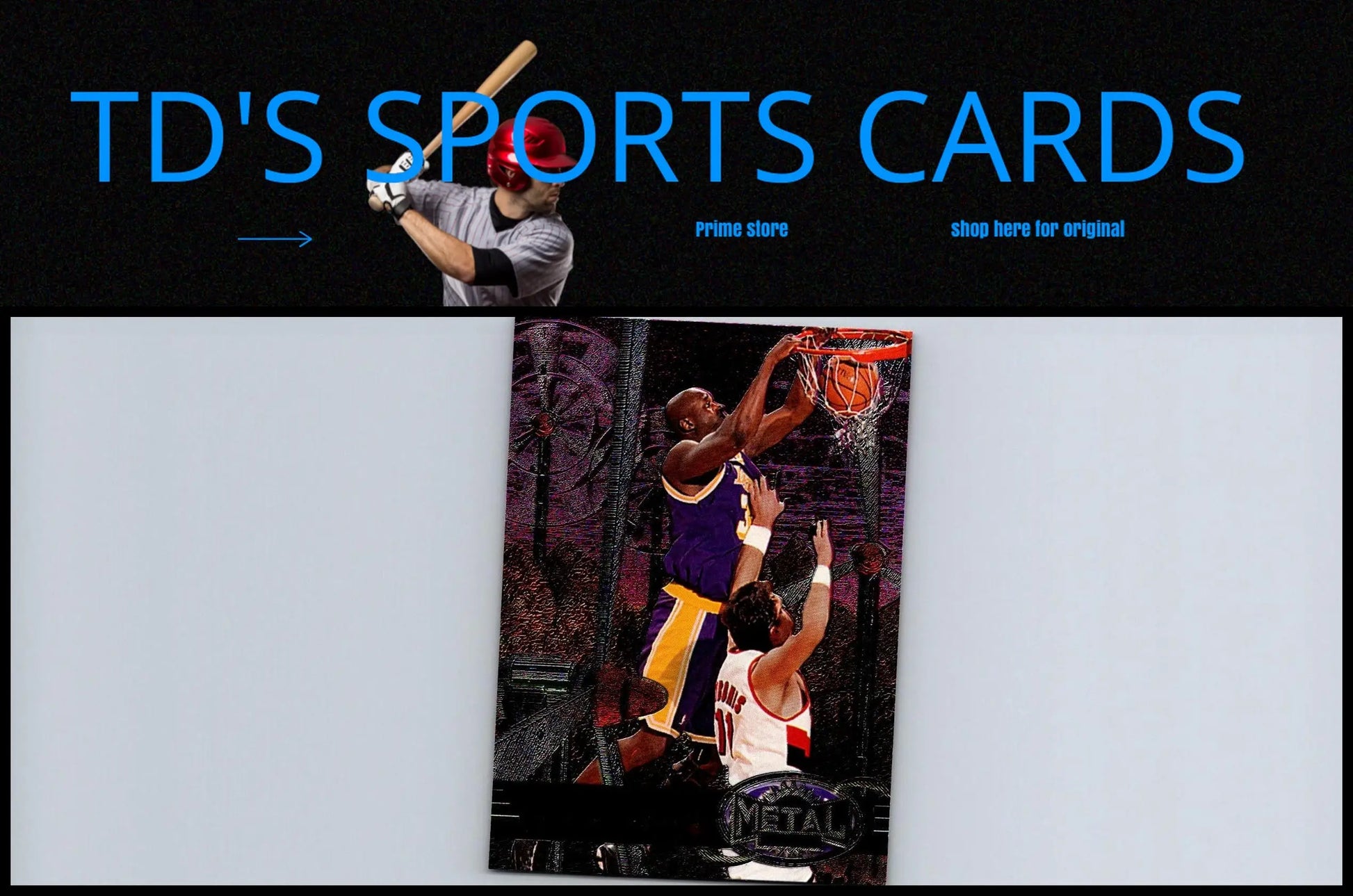 1997-98 Metal Universe Shaquille O’Neal trading card featuring iconic basketball design
