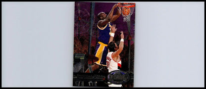 1997-98 Metal Universe trading card featuring Shaquille O’Neal in action