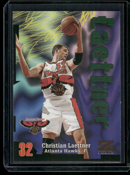Christian Laettner Atlanta Hawks basketball card from 1997-98 SkyBox Z-Force series