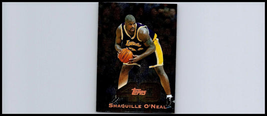 Shaquille O’Neal trading card from 1997-98 Topps #T40-30 collectible basketball cards