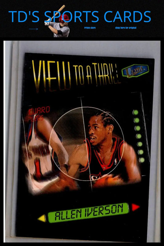 Allen Iverson basketball card from 1997-98 Ultra View to a Thrill collectible