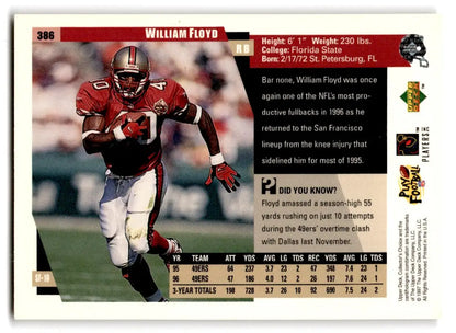 1997 Collector’s Choice #386 William Floyd - Trading Cards