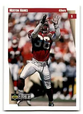 1997 Collector’s Choice #87 Merton Hanks football trading card for collectors