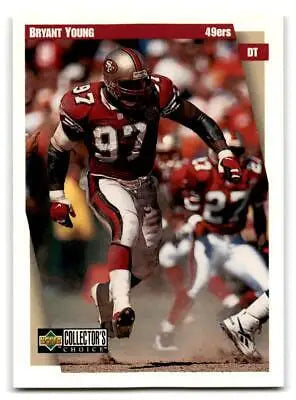 Football trading card of San Francisco 49ers defensive player Bryant Young, number 97